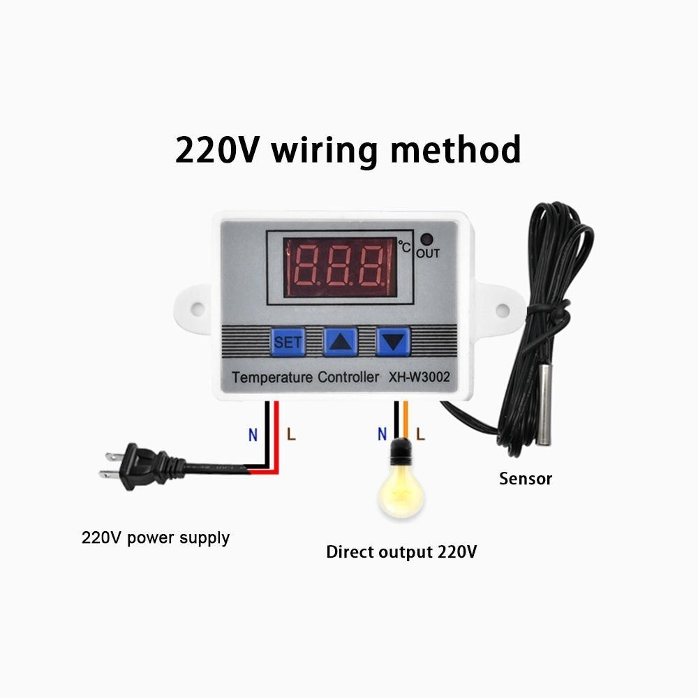 Xh-w3002 เทอร์โมสตัทไมโครคอมพิวเตอร์ดิจิทัล AC 110-220V ควบคุมอุณหภูมิ ช่วง: -50-110 อุปกรณ์ฟักเอาท์พุทโดยตรง