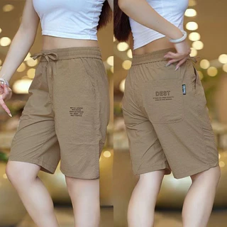 MANSTR กางเกงขาสั้นคาร์โก้ Unisex - สำหรับชายหาดและวิ่ง ผ้าแห้งเร็ว สีดำ/เขียว/ข้าวสาลี