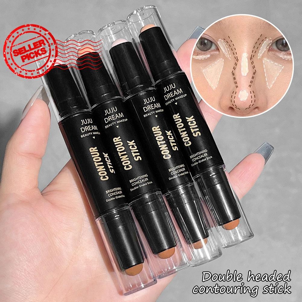 Double Head 3D คอนซีลเลอร์ Stick Highlighter Face Contour ปากกาผู้หญิง Shadow Stick จมูกแต่งหน้า T1F