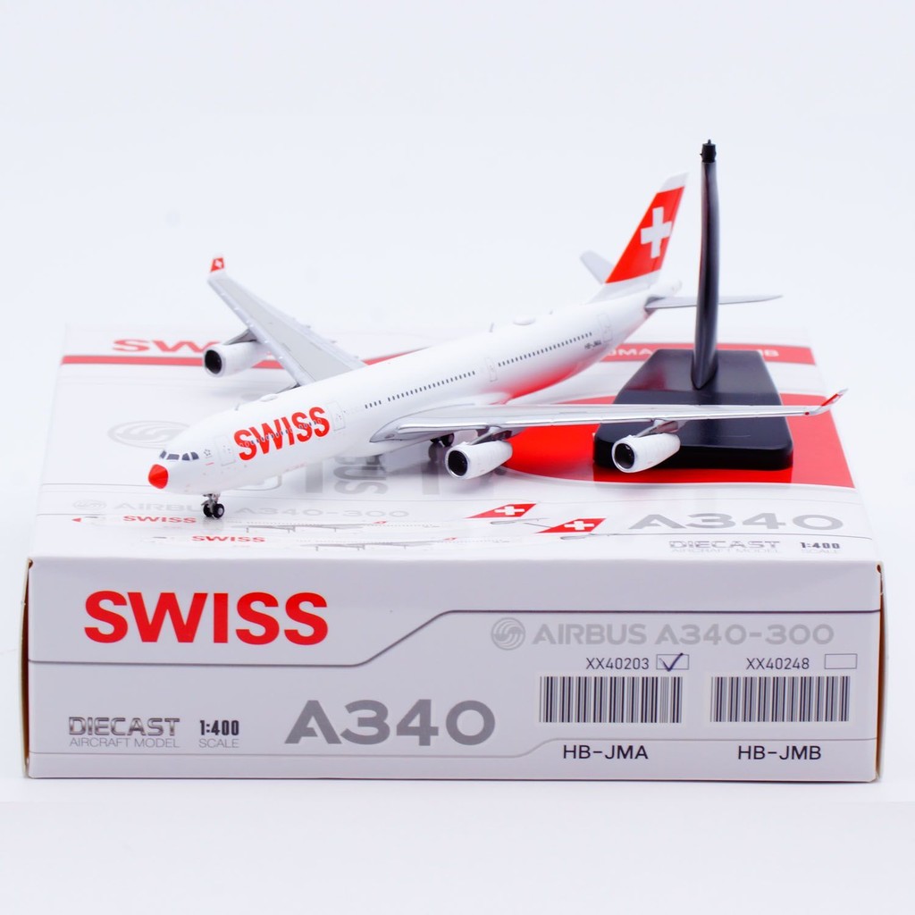 1: 400 JC Wings Alloy Airliner รุ่น Swiss Airlines A340-300 HB-JMA