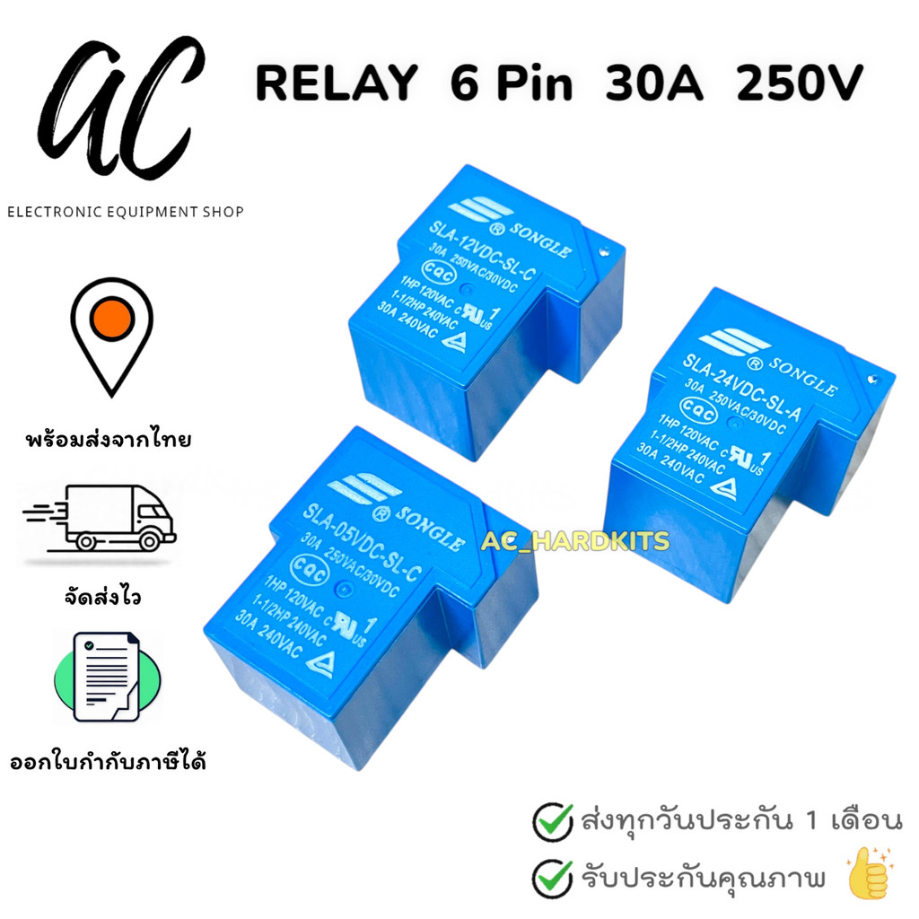 Relay 30A 5V 12V 24V รีเลย์ 30A 250V
