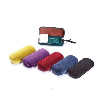 กล่องแว่น กล่องแว่นตา กล่องใส่แว่นตากันแดด Gucci GUCCI คุณภาพสูงหน้าแปลนกำมะหยี่ป้องกันการบีบอัดกล่อ