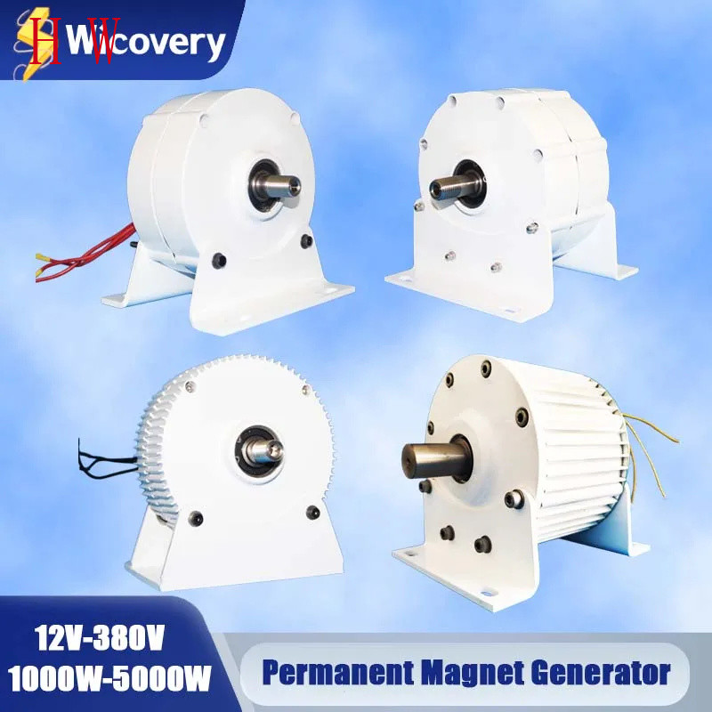 เครื่องกําเนิดไฟฟ้า 5KW 3KW 2KW 1KW ความเร็วต่ํา 12V 24V 48V 3 เฟส Gearless แม่เหล็กถาวร AC ไดชาร์จสําหรับลมน้ํา Turbine สําหรับ Home – โปรปัง