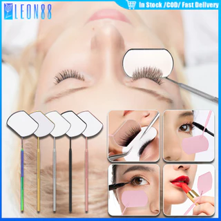 ของมาใหม่！กระจกตรวจสอบการต่อขนตา สแตนเลส ถือในมือ พกพาสะดวก สำหรับนักต่อขนตามืออาชีพและร้านเสริมสวย