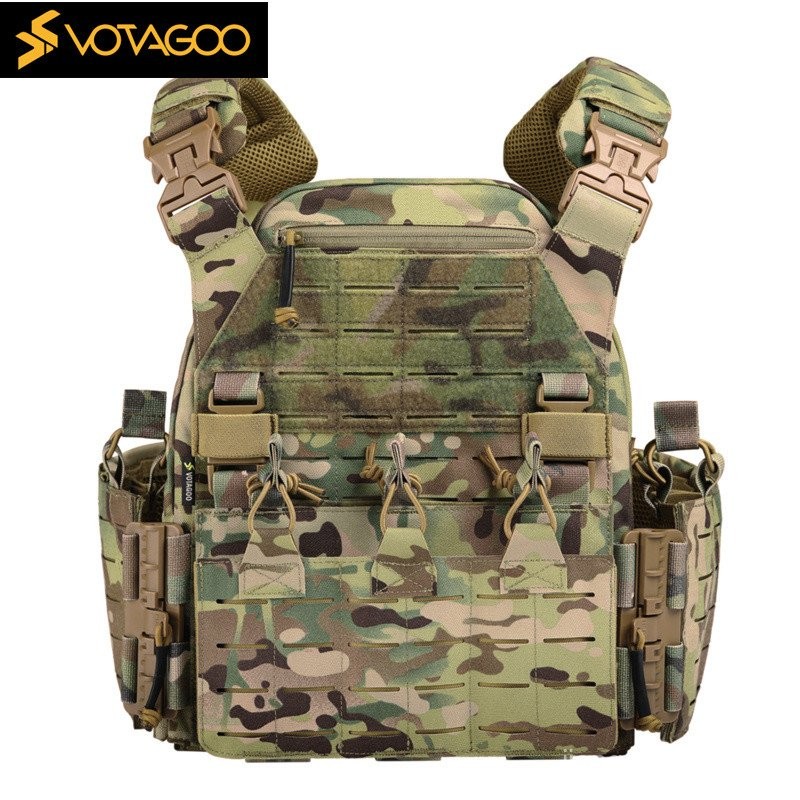 ชุดเกราะทหาร VOTAGOO GBRS LBT V2 น้ำหนักเบา ลายพรางทหาร เกราะป้องกันแบบปลดเร็ว สำหรับกิจกรรมกลางแจ้ง