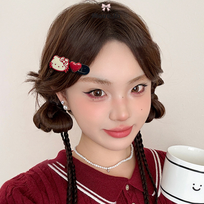 ในไทย-พร้อมส่งRed Polka Dot Bow ผมคลิปชุดหัวบรรยากาศ รูปที่ 3