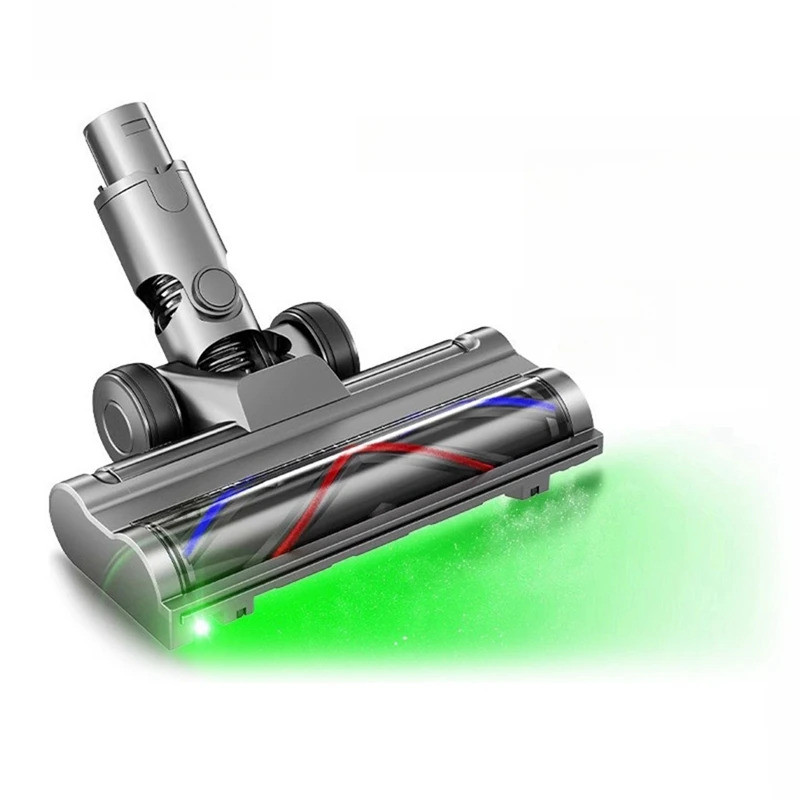 1pcs ไฟฟ้าชั้นหัวแปรงสําหรับ Dyson V6 DC58 DC59 DC62 DC72 สูญญากาศสิ่งที่แนบมาพร้อมไฟ LED ฝุ่นสําหรับชั้นทําความสะอาด