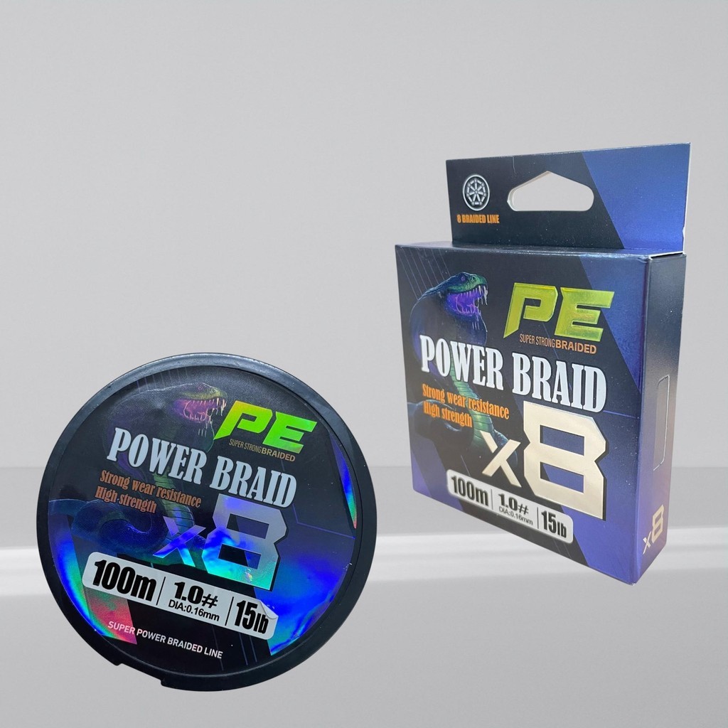 PE X8 100M สายตกปลาด้าย PE ถักที่แข็งแกร่งและป้องกันการม้วน 15LB - 32LB