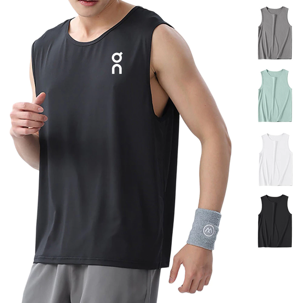 ผู้ชายวิ่งเสื้อกั๊กกรีฑาฟิตเนสแขนกุดบุรุษเสื้อกล้าม