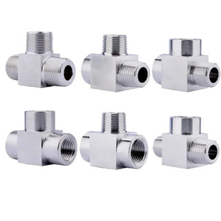 ข้อต่อที 1/8''–3/4'' BSP NPT |   อะแดปเตอร์แรงดันสูง 3 ทาง เกลียวตัวเมียและตัวผู้ สแตนเลส