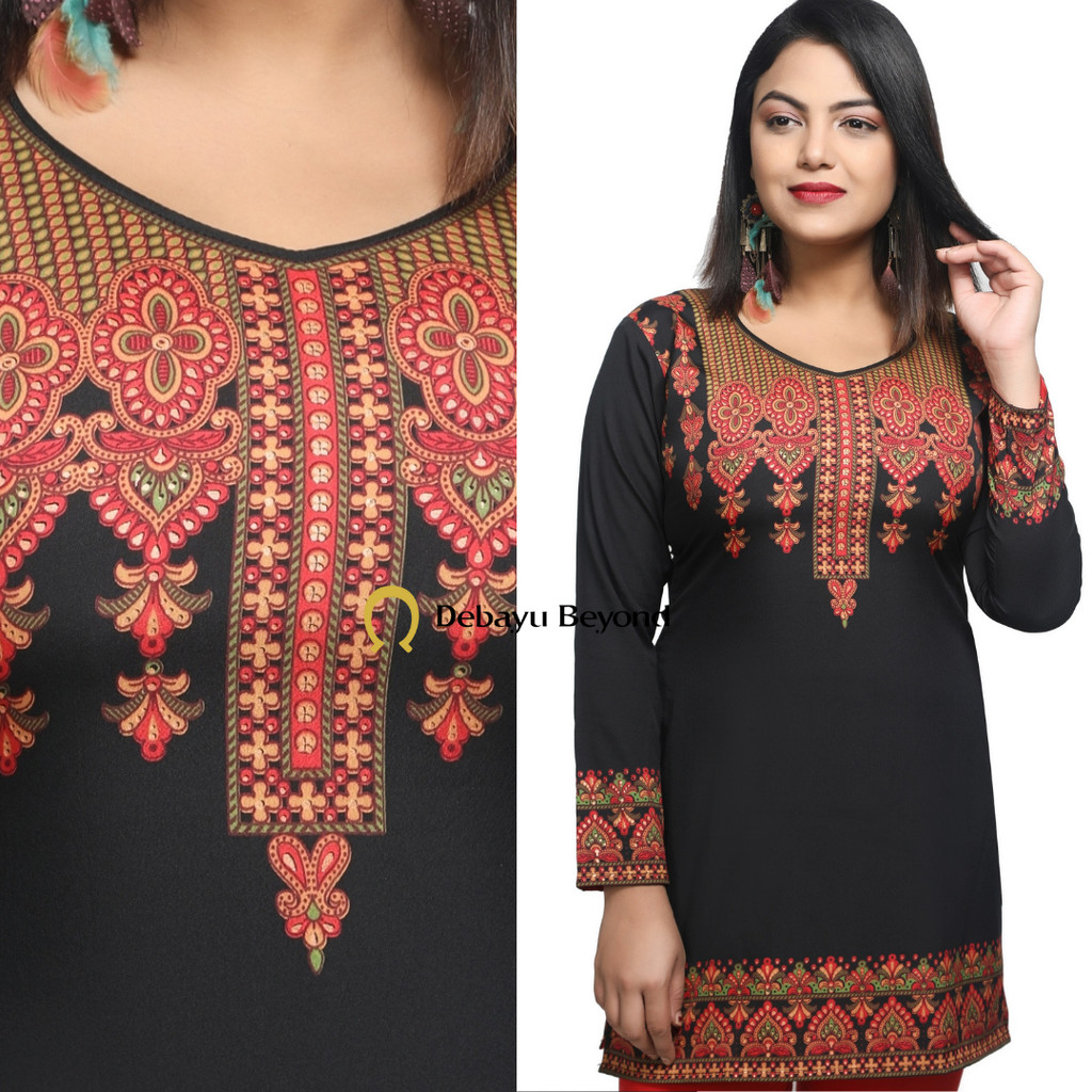 Crepe Short Kurti เสื้อเบลาส์แขนยาว