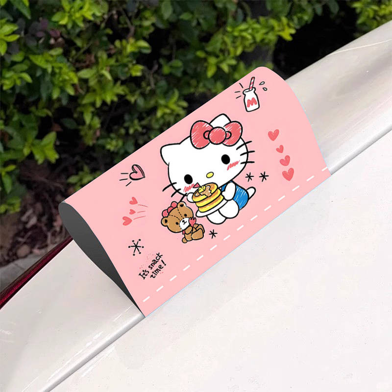 New Hellokitty Washed Mark Stick Label Bumper Stickers Cute Cartoon Tail Hello Kitty Electric Car Decorative Sticker Car Cute Stickers Car Exterior Decoration