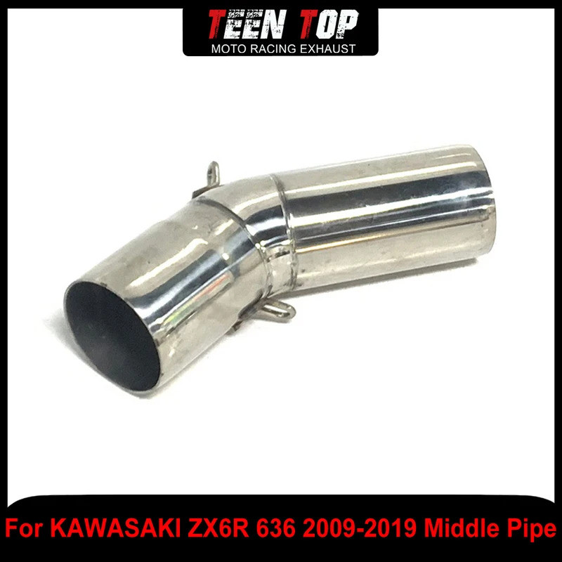 Mo Motorcycle Escape Exhaust Middle Link Pipe For KAWASAIKI ZX6R 636 Exhaust Connection Mid Tube ZX6