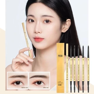 ดินสอเขียนคิ้ว 2 in 1 แบบหมุนอัตโนมัติ สีชัด เขียนง่าย พร้อมแปรง ติดทนนาน