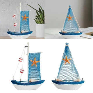 โมเดลเรือใบ 14.5CM แบบไม้ สําหรับตกแต่งบ้านตั้งโต๊ะ ของเล่นของขวัญเด็ก