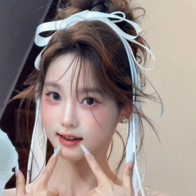 เรียบง่าย หลายชั้นขนาดใหญ่โบว์ฤดูใบไม้ผลิคลิปสาวหวานบัลเล่ต์สไตล์ลําแสงกิ๊บ - รูปที่ 5