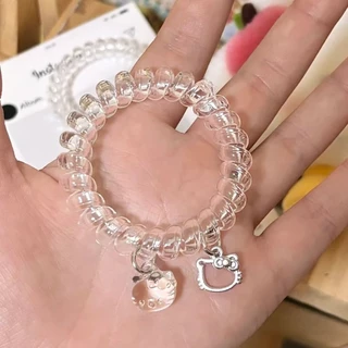 สายโทรศัพท์ผูกผมโปร่งใส สำหรับสไตล์ที่เรียบง่ายและยืดหยุ่นสูง