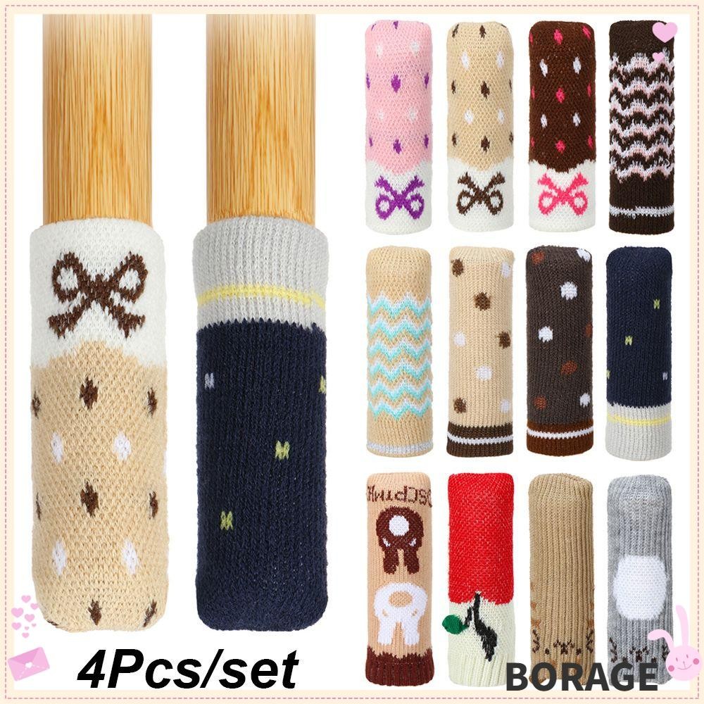 BORAG 4 ชิ้น/เซ็ตเก้าอี้ถุงเท้า Universal Floor Protector Anti-Noise Non-slip เฟอร์นิเจอร์ขาแขน