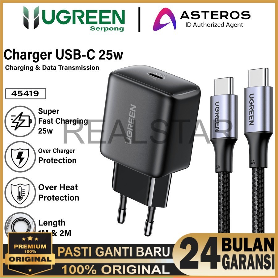 Ugreen Charger 25W 20W Quick Charge 3.0 4.0 สําหรับiPhone 15 Samsung S24 S23 S22 - Samsung Ugreen 20