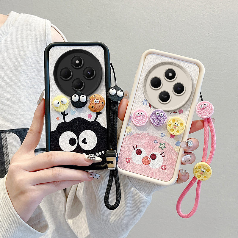 เคส  redmi 14c poco c75  เคสโทรศัพท์ลายหนังแฮนด์เมดสําหรับเคส redmi 14c poco c75