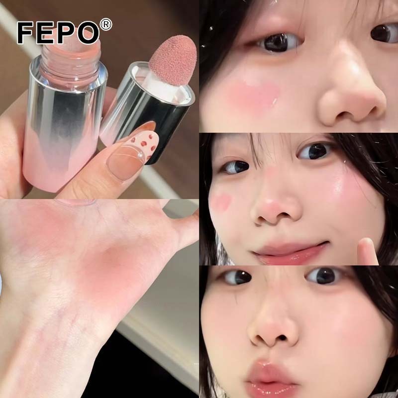 FEPO Blush Liquid Gege Bear สีทึบ Nude แต่งหน้าติดทนนานธรรมชาติ Bleach