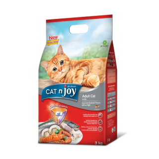 CAT n joy อาหารแมวแบบเม็ด สำหรับแมวทุกช่วงวัย 2.8-3 kg.