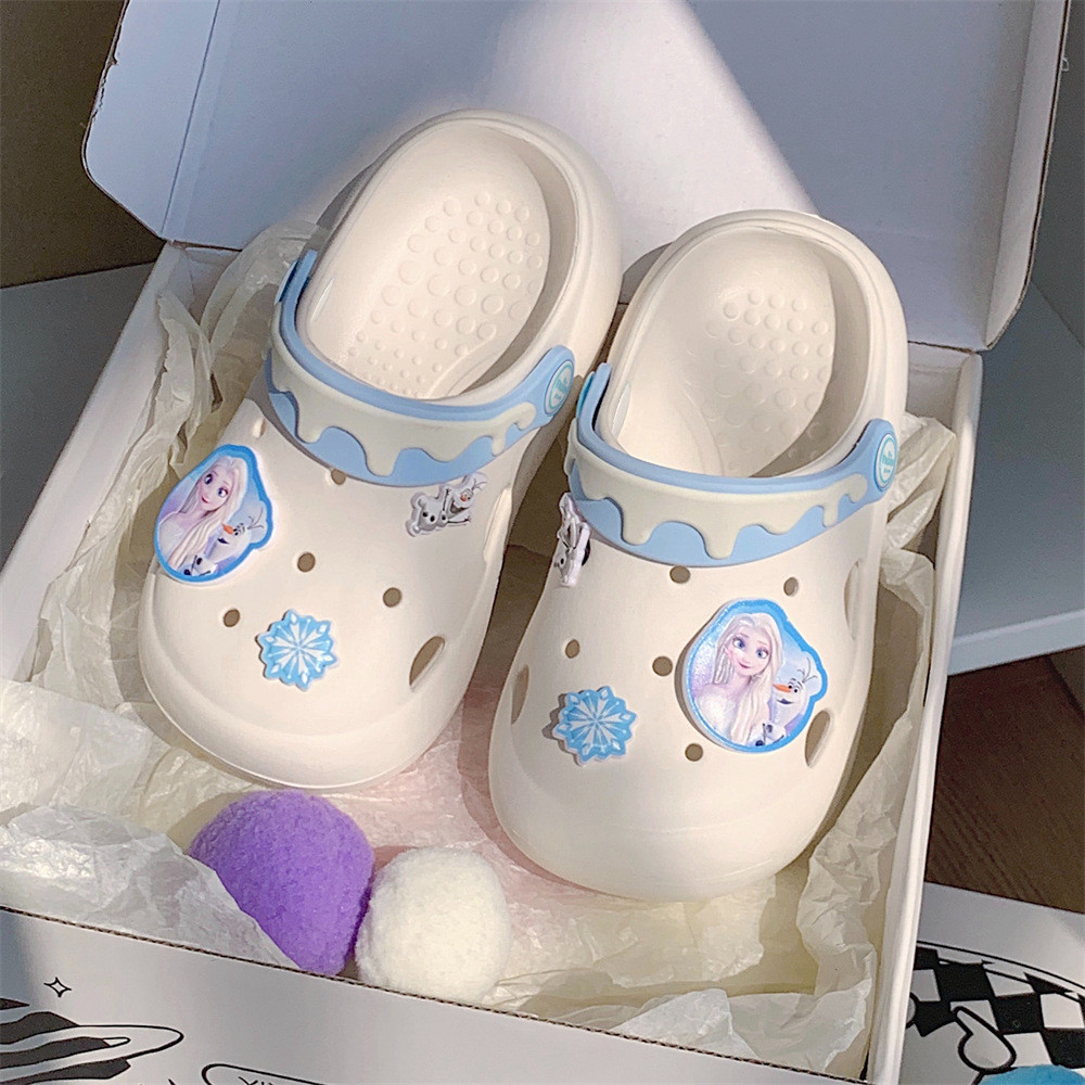 XIXITIAO สาวฤดูร้อนรองเท้าแตะเด็ก eva สาวหัวใจเจ้าหญิง Elsa รองเท้าแตะ