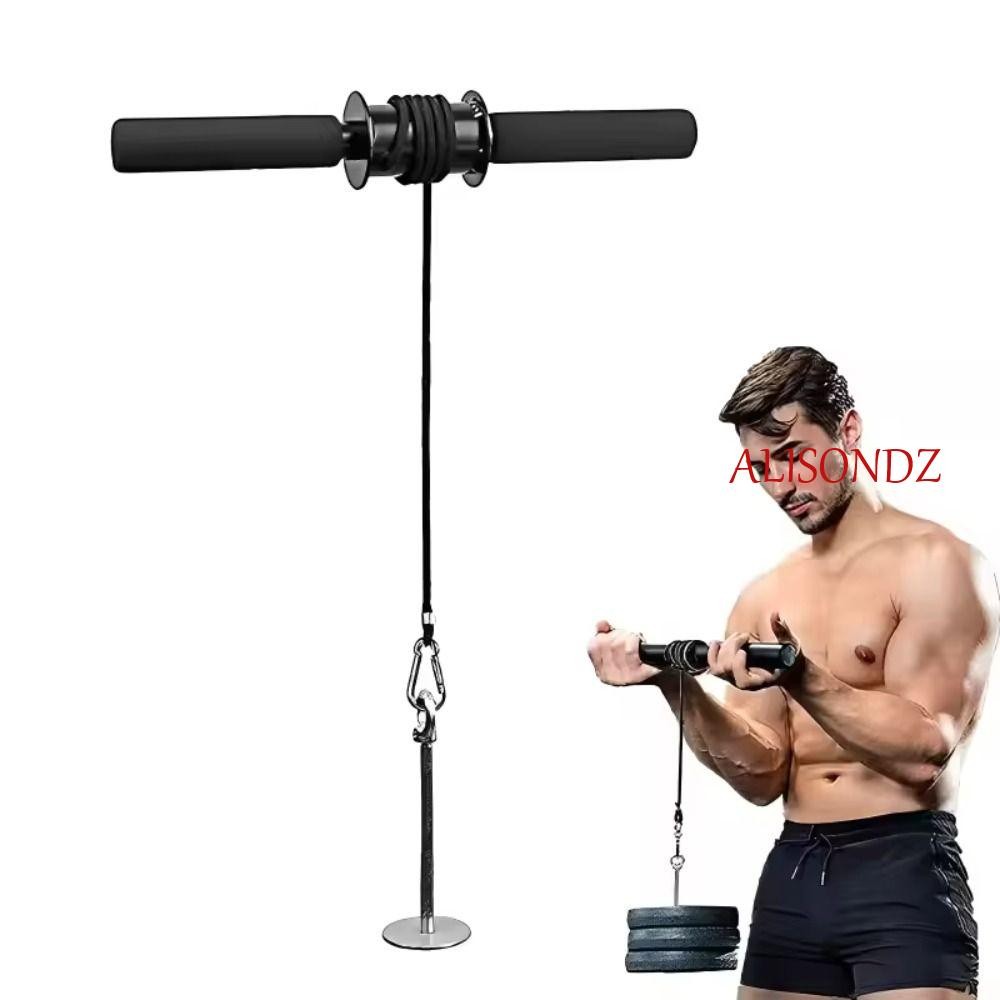 ALISONDZ เทรนเนอร์ความแข็งแรงของกล้ามเนื้อแขน, แบบพกพา Home Training Wrist Forearm Trainer, Endurance Grip Strength Weight Fighting Exerciser Roller Fitness Train