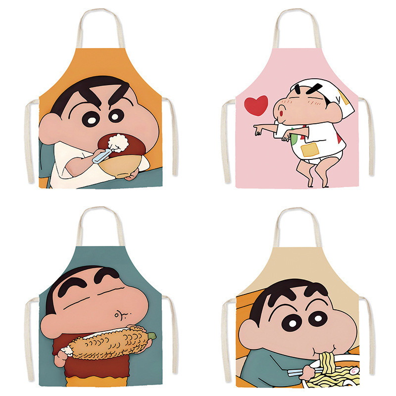 【พร้อมส่ง】ชินจัง ผ้ากันเปื้อน shinchan apron สำหรับใช้ในครัว ป้องกันคราบ ชุดทำงานกันน้ำกันน้ำมัน
