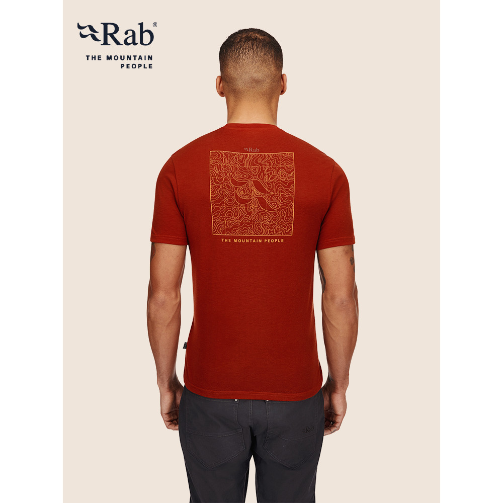 ReadystockRAB Ruipo Mens Crimp Elevation รอบคอแขนสั้นกีฬาฟิตเนส Mountaineering เดินป่าเสื้อยืด QBL-6