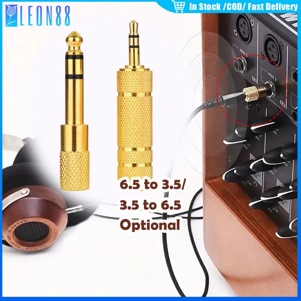ของมาใหม่！แจ็คตัวผู้6.5 to ตัวเมีย3.5mm เครื่องขยายเสียงอะแดปเตอร์แปลง ตัวผู้3.5 to ตัวเมีย6.5
