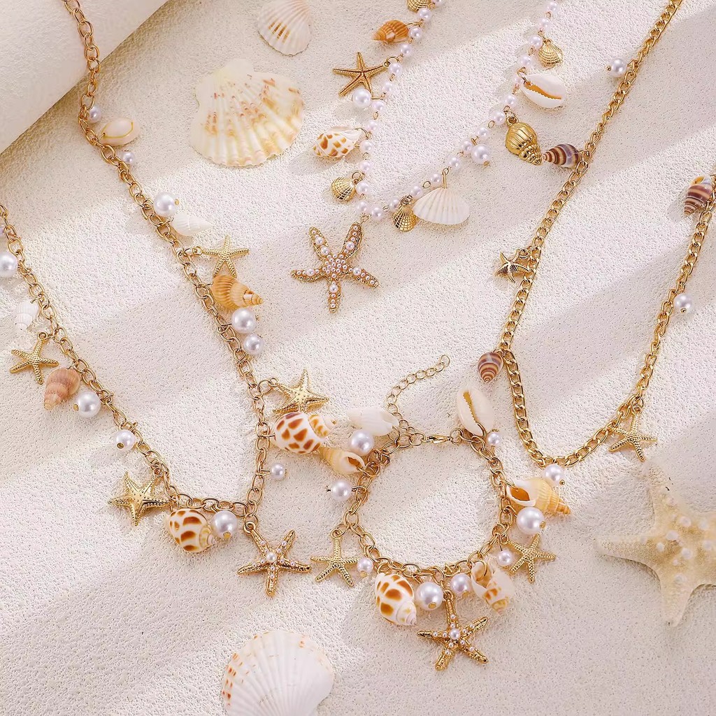 🚀พร้อมส่ง🚀insร้อน โบฮีเมียสไตล์ โซ่เอว รูปร่างเปลือกหอย เครื่องประดับแฟชั่นผู้หญิง เครื่องประดับ