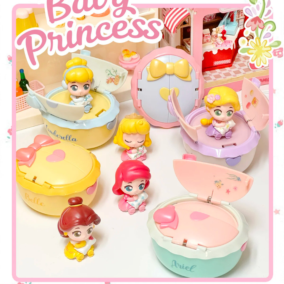 Disney Disney Princess Series Sleeping Baby Mystery Box โกดังนอนของขวัญวันเกิดสาวตกแต่งตุ๊กตาน่ารักสร้างสรรค์