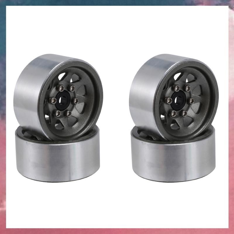 เหล็ก 1.0 Beadlock ล้อขอบล้อ Hub สําหรับ 1/24 RC Crawler รถ Axial SCX24 Deadbolt C10