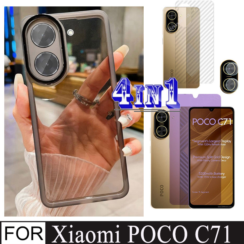 POCO C71 กระจกนิรภัย Anti Blue Light Ray สําหรับ POCO C 71 C75 C61 C65 Full Coverage ป้องกันหน้าจอป้