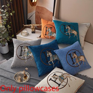 เนื้อกํามะหยี่หิมะ45x45เซนติเมตรสีทึบปลอกหมอนอิงโซฟาโยนหมอนป…