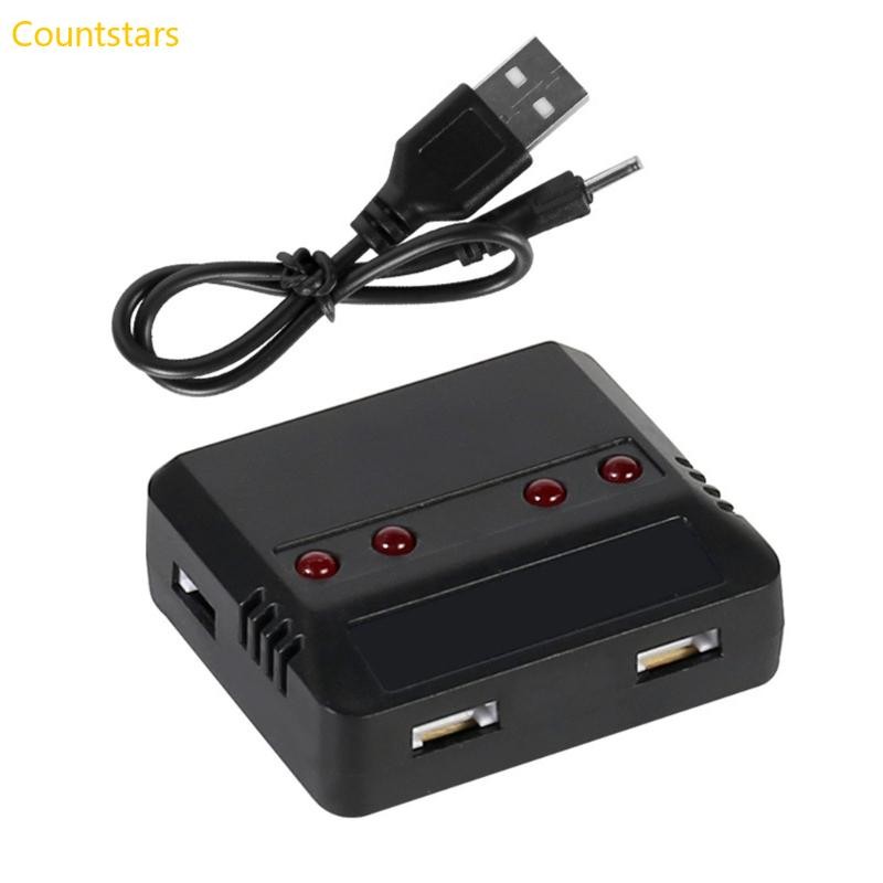 COU 3 7V Li-po 1 ถึง 4 USB Balance Charger แปลงสายเคเบิลสําหรับ HS330 X5S X5SC S5C X708 SS40 H42 SS4