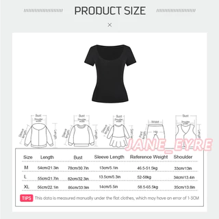 เสื้อยืดคอกลมแขนสั้นผู้หญิงเข้ารูปสีพื้นเรียบง่าย JN