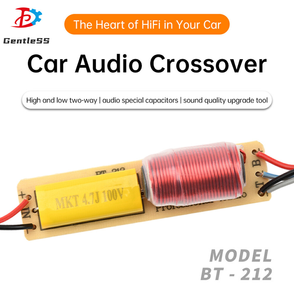 80W 2-Way Crossover HiFi พร้อมสาย Hi-Low Bass 2-Way Crossover เหมาะสําหรับการปรับเปลี่ยนระบบเสียงรถย