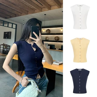 MOSESQUEEN มอสสควีน โดปามีน เสื้อแขนสั้นถักกันหนาว 2025 ฤดูร้อนแฟชั่นผู้หญิงบางด้านบนเซ็กซี่ชุดสาวร้อน #59818