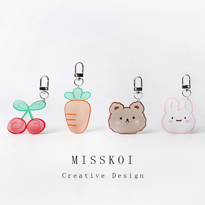 MISSKOI ins พวงกุญแจหมีการ์ตูนกระเป๋าจี้สาวหัวใจน่ารักญี่ปุ่นกระต่ายเชอร์รี่จี้