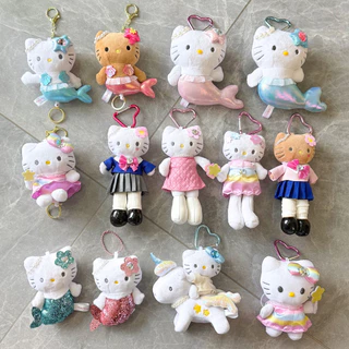 Sanrio Hello Kitty Mermaid Series Plushie ของเล่นน่ารัก KT พวงกุญแจตุ๊กตากระเป๋าจี้เด็กของขวัญ
