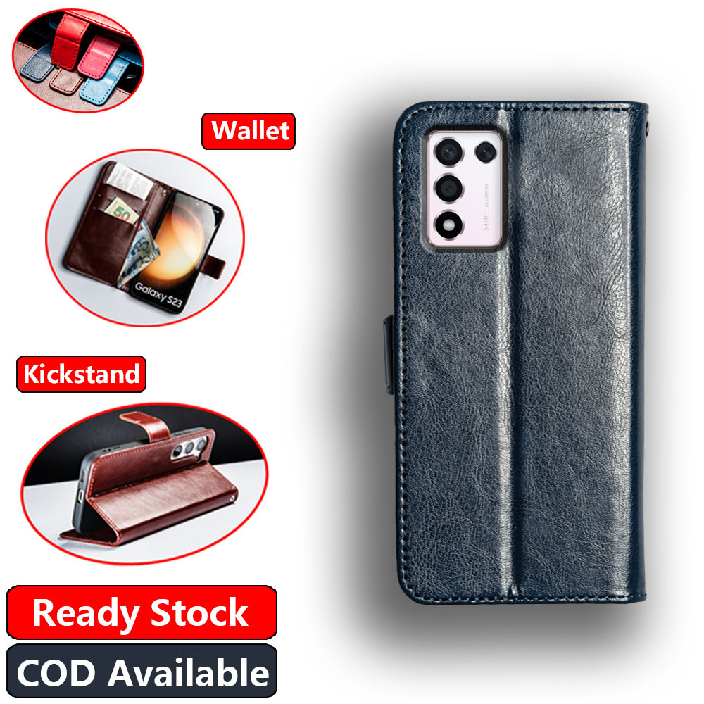 Oppo K9s PERM10 Vintage Classic Leather Wallet Folio Phone Case Flip Notebook Cover Magnetic Kicksta