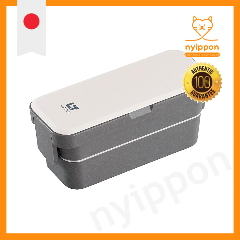 Asvel Bento Box Latas WS-T800C Width 21.3 cm × Depth 8.6 cm × Height 9.4 cm with Bag White