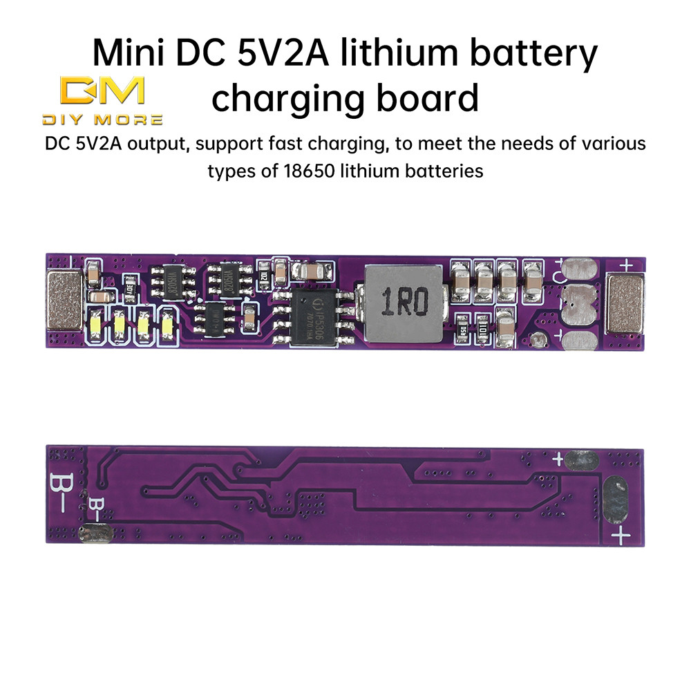 DIYMORE Mini DC 5V 2A แบตเตอรี่ลิเธียมชาร์จ 18650 แบตเตอรี่ลิเธียม Boost Charge และ Discharge โมดูลแบบบูรณาการ