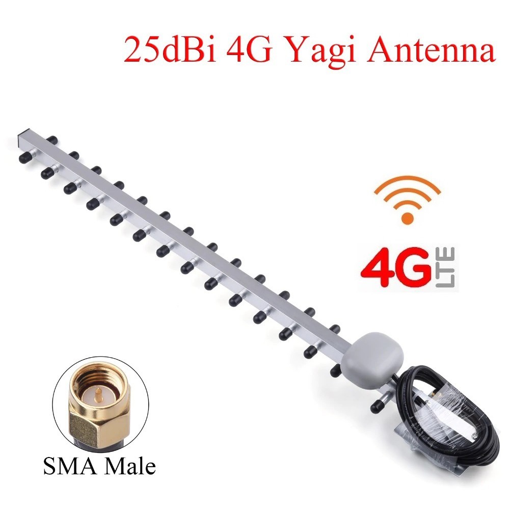 4G Yagi Antenna 25Dbi ฺBooter เสาอากาศ 4G 3G Outdoor Antenna 3G 4g Lte External Yagi Antenna. Signal