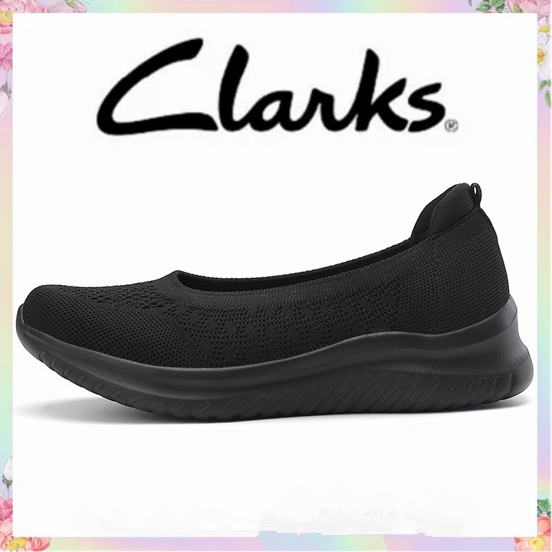 Clarks คลาร์ก รองเท้า หญิงรองเท้าแบน ผู้หญิงเกาหลี คลาร์ก ผู้หญิงกีฬาผู้รองเท้าผ้าใบขนาดใหญ่ สหภาพยุโรป