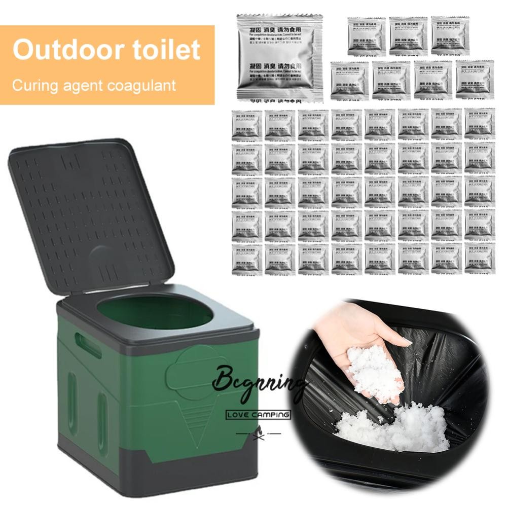 48pcs เจลดูดซับนิเวศสําหรับ Camping Toilet ห้องน้ําแบบพกพา Camping Toilet Chemicals Liquid Waste Gelling Deodorizing