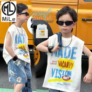 [มล] 80-160ซม เสื้อกั๊กเด็กฤดูร้อนสไตล์ใหม่ชายหญิง คนพัฟ หล่…