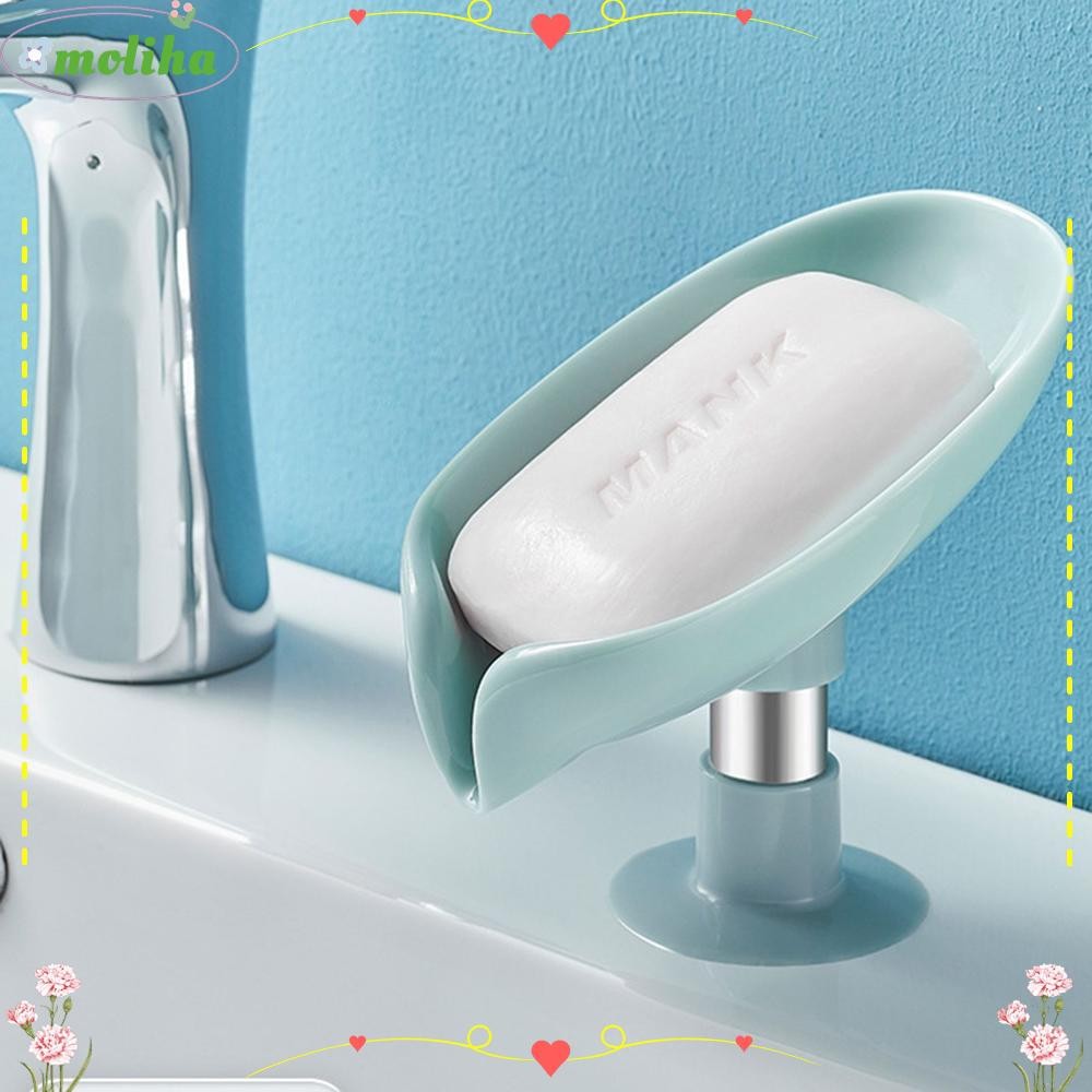 MOLIHA กล่องสบู่ใบไม้อุปกรณ์ห้องน้ําอุปกรณ์ครัว Home & Living ที่วางฟองน้ํา